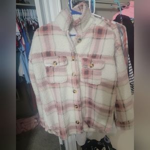 Plaid button overcoat